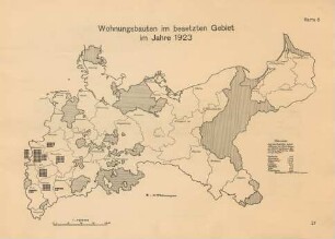Karte 8 : Wohnungsbauten im besetzten Gebiet im Jahre 1923