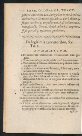 De legitimis executoribus, &c. Tit. 2.