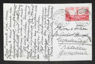 Brief von Robert Faesi an Gerhart Hauptmann und Margarete Hauptmann