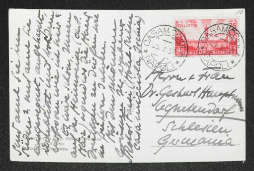 Brief von Robert Faesi an Gerhart Hauptmann und Margarete Hauptmann