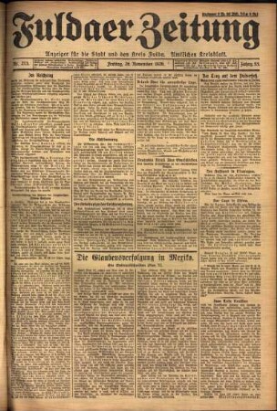 Ausgabe vom Freitag, den 26. November 1926.