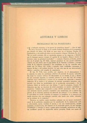 Problemas de la posguerra