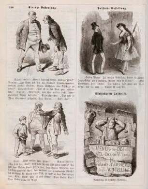 "Strenge Bestrafung" "Passende Anstellung" "Räthselhafte Inschrift"