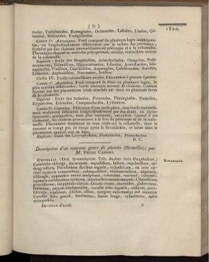 Description d'un nouveau genre de plantes (Hirnellia)