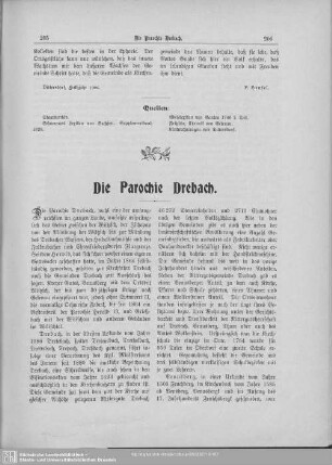 Die Parochie Drebach