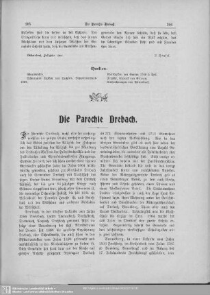 Die Parochie Drebach
