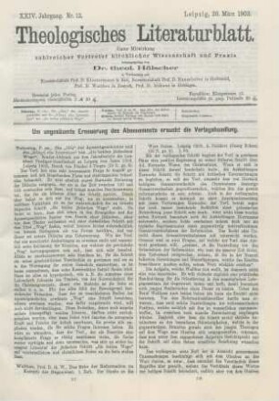 137-142 [Rezension] Walther, Wilhelm, Der Glaube an das Wort Gottes