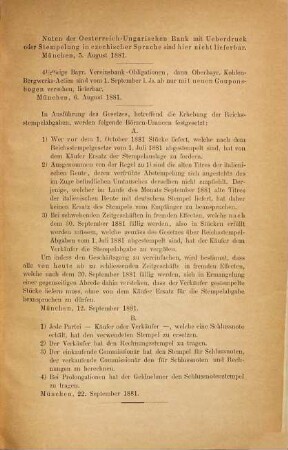 Münchener Börsen-Ordnung. 1881, Nachtrag