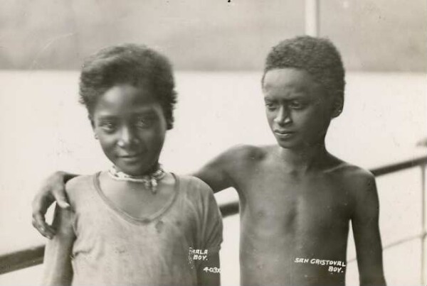 "Boy of Qarea and Boy of San Christoval, N.W. Malaita" (OT)