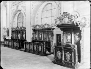 Großcomburg Katholische Kirche Sankt Nikolaus Chorgestühl von Balthasar Esterbauer (um 1713/1717)