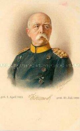 Postkarte zum Tode Bismarcks