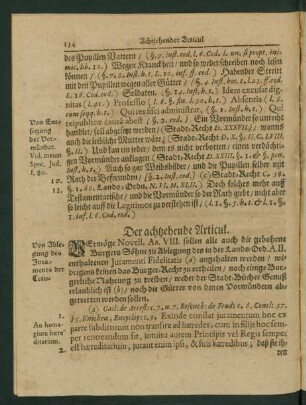 Der achtzehende Articul.