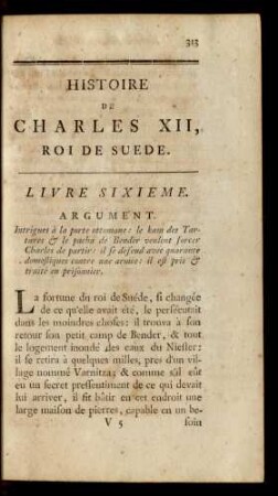 Livre Sixieme