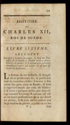 Livre Sixieme