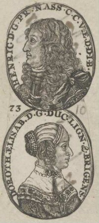 Doppelbildnis des Heinrich und der Dorothea Elisabeth von Nassau-Dillenburg