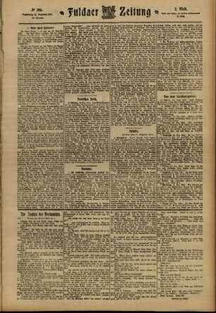 Zweite Ausgabe vom Donnerstag, den 14. Dezember 1911.