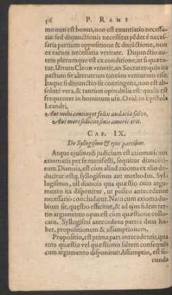 Cap. IX. De Syllogismo & eius partibus.