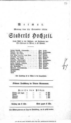 Staberls Hochzeit