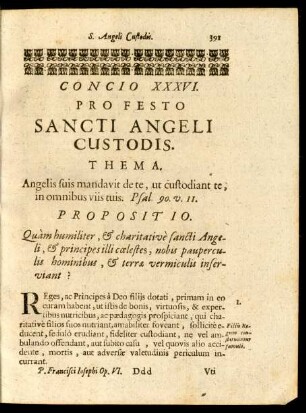 Concio XXXVI. Pro Festo Sancti Angeli Custodis.
