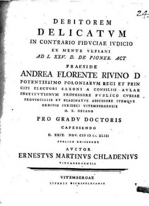 Debitorem delicatum in contrario fiduciae iudicio ex mente ulpiani ad L. XXV. D. de pigner. act