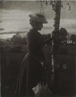 Bildnisstudie in einer Landschaft (Helene Erfurth)