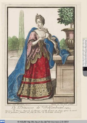 Sophia Amalia, Herzogin von Braunschweig-Lüneburg, in einem Theaterkostüm