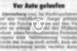 Vor Auto gelaufen