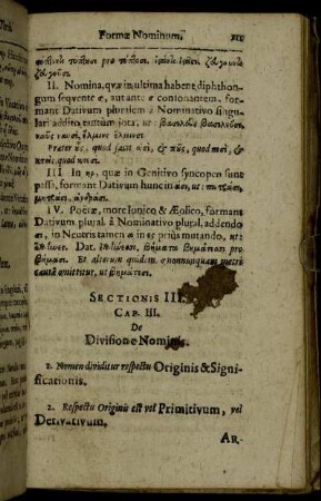 Cap. III. De Divisione Nominis.