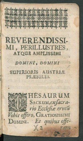 Reverendissimi, Perillustres, Atque Amplissimi ...