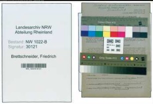 Entnazifizierung Friedrich Brettschneider , geb. 23.11.1902 (Spediteur)