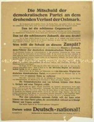 Wahlaufruf der Deutschnationalen Volkspartei