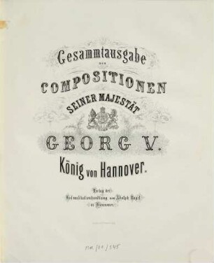 Gesamtausgabe der Compositionen, 1. Zweihändige Compositionen für Pianoforte. - 2 Bl., 84 S.