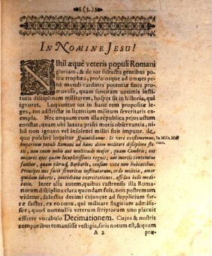 Dissertatio Historico-Moralis De Ritu Decimationis Vett. Rom. Omniq[ue] adeò Sortitione ad Mortem