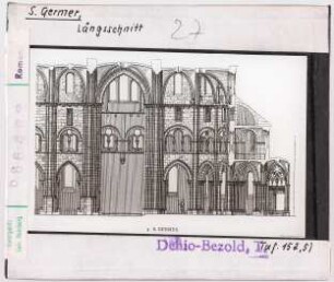 Saint-Germer: Abteikirche, Längsschnitt