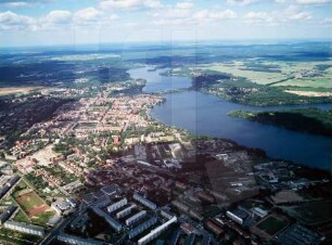 Neuruppin und Ruppiner See : Blickrichtung Nordosten