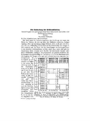 Die Bedeutung der Erbkonstitution : Grundlagen der pädagogischen Menschenkunde im Lichte der Zwillingsforschung ; (Schluß)