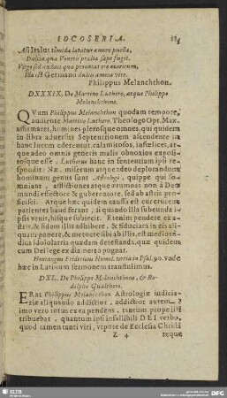 DXL. De Philippo Melanchthone, & Rodolpho Gualthero