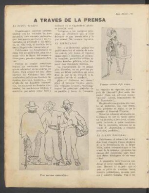A través de la prensa : El nuevo tiempo. - (Dibujos de Zuhé.)