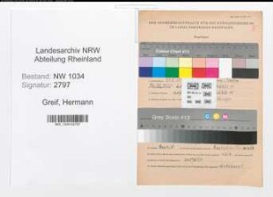 Entnazifizierung Hermann Greif , geb. 29.05.1908 (Oberzahlmeister)