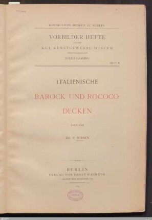 Italienische Barock- und Rococo-Decken