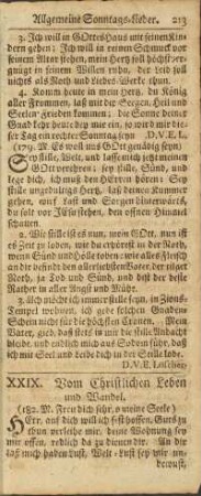 XXIX. Vom Christlichen Leben und Wandel.