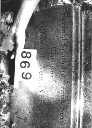 Grabstein 869 (Detailaufnahme 2)