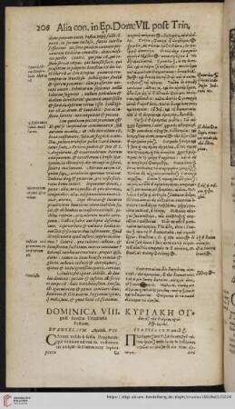 Dominica VIII. post Sanctæ Trinitatis Festum