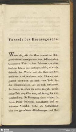 Vorrede des Herausgebers