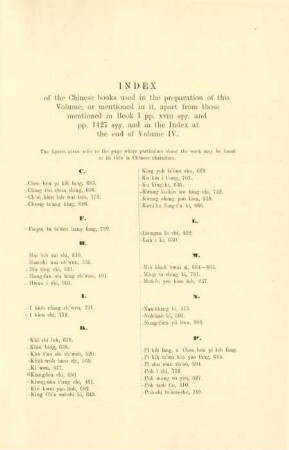 Index of the chinese books used in the preparation of this volume, or mentioned in it, ...