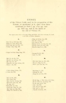 Index of the chinese books used in the preparation of this volume, or mentioned in it, ...