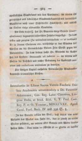324-333 [Rezension] Jahn, Johann, Introductio in libros sacros veteris foederis