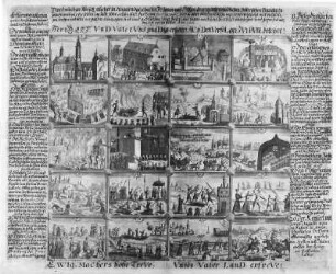 Denckwürdiger Abrieß ettlicher in Ungarn ... : Denckwürdiger Abrieß ettlicher in Ungarn ... . Kupferstich; 31,0 x 38,5 cm, 1681. Verwalter: Staatliche Kunstsammlungen Dresden (SKD), Kupferstich-Kabinett in B 1979,3 , Blatt 12