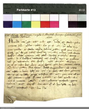 Indulgenzbrief Reinbotos [von Meilenhart], Bischof von Eichstätt für das Stift Fulda