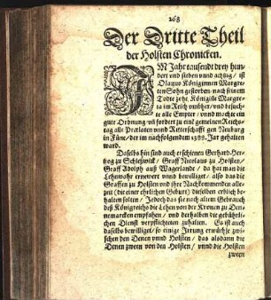 Der Dritte Theil der Holsten Chronicken.
